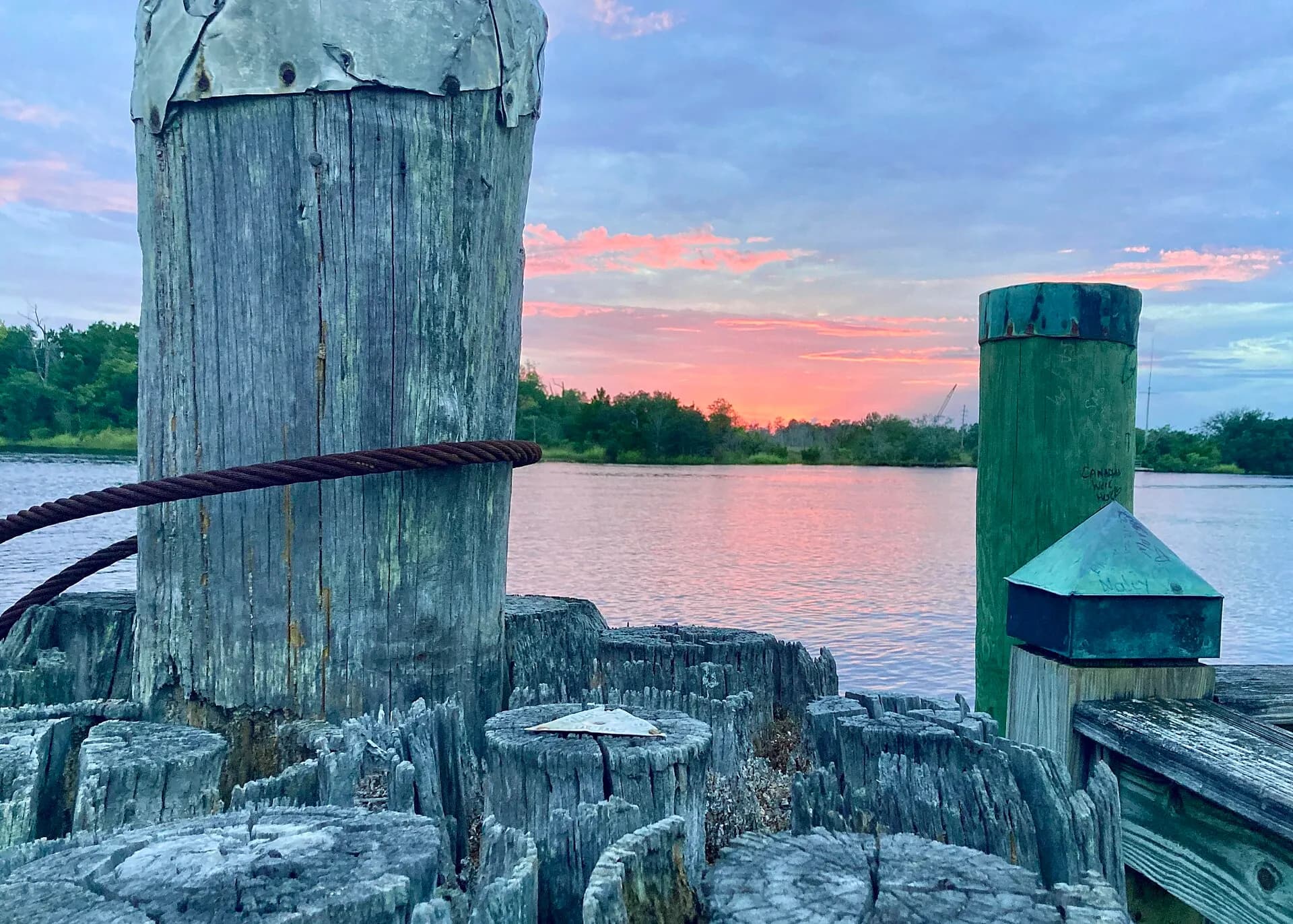 Marina waterfront in North Carolina