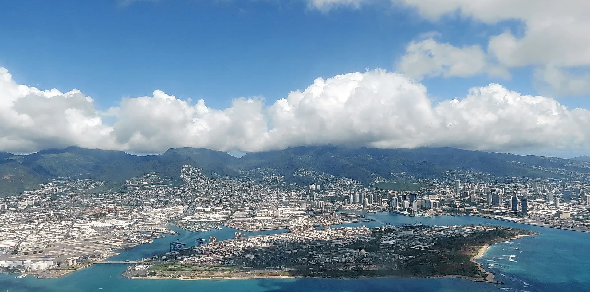 Marina waterfront in Hawaii